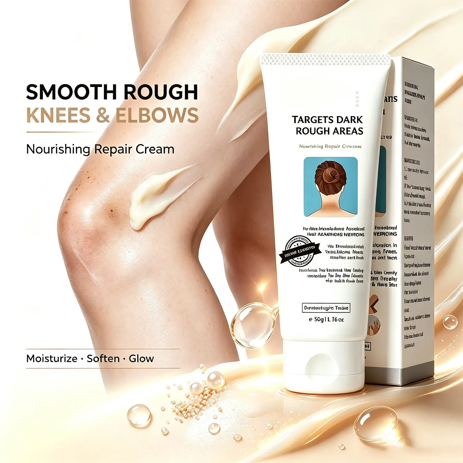 Dermatologist-Tested Acanthosis Nigricans Body Care Cream with Retinol, Lactic Acid - 50g Exfoliating Moisturizer for Dark Neck, Armpits, Ankles