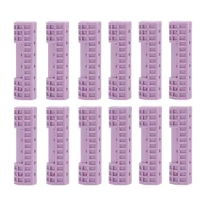 VOCOSTE Convenient Heatless Voluminous Hair Roller for Women 2.68"x0.87" Purple 12pcs