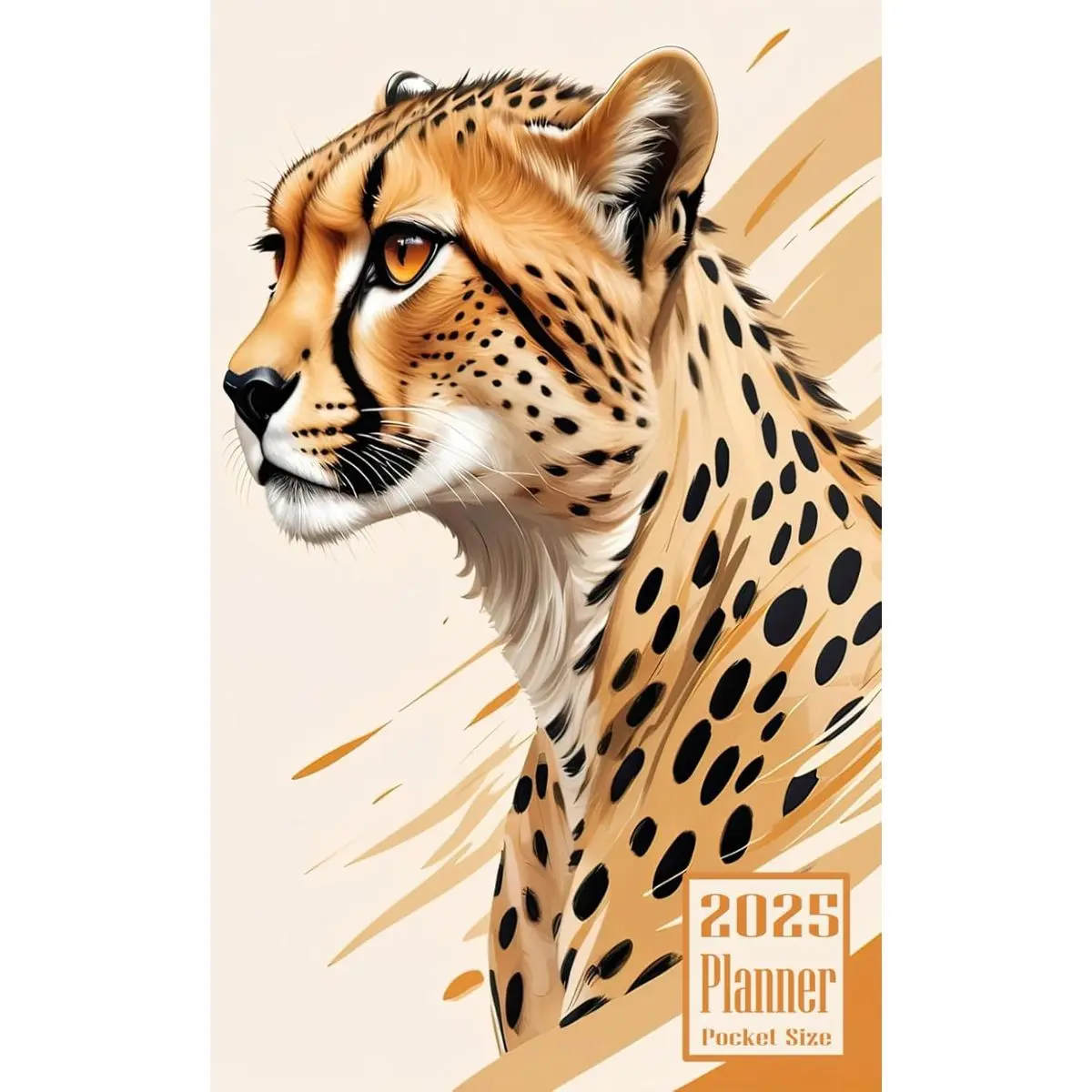 2025 Planner Pocket Size: Cheetah Animal Print themed Cover Daily Weekly Diary 12 Month Calendar Vision Mission Board Schedule Organizer Goals Appointment Notes Paperback – September 30, 2024