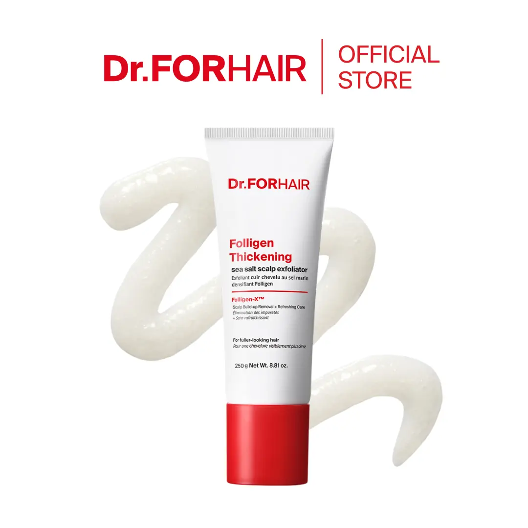 [Dr.FORHAIR] Folligen Thickening Scalp Sea Salt Exfoliator | Korean Scalp Care | Exfoliating Scrub | Removes Build-Up & Oil | Helps Create Thicker, Fuller-Looking Hair