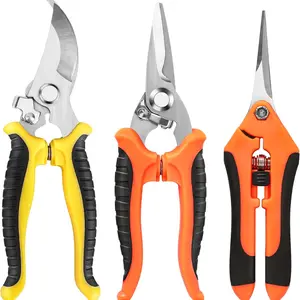 3-Pack Stainless Steel Pruning Shears, Pruning Snips and Clippers for Gardening