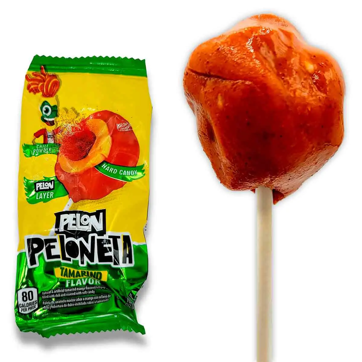 Hershey Pelon Peloneta Tamarind-Mango Snack, Sweet Candy with Tamarind Paste, 18-Piece Individually Wrapped Pack