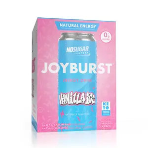 Joyburst Vanilla Ice Energy Drink - 355ml x 4