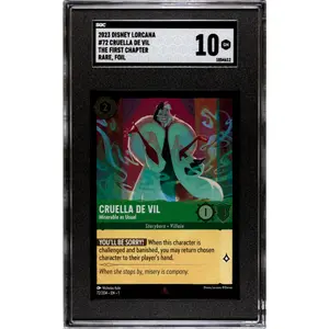 Cruella De Vil Rare Foil SGC 10 2023 Disney Lorcana The First Chapter #72