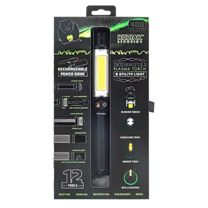 Kodiak Kommuter 12-in-1 Rechargeable Utility Light with Plasma Arc Ignition – 400 Lumen EDC Survival Tool