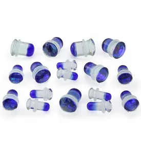 Nightfall Dichroic Glass Single Flare Plugs