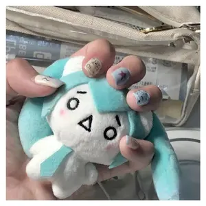9CM 2024 New Anime Hatsune Miku Funny expression Figure Kawaii Q version Plush Toys Doll Pendant Ornaments Gifts