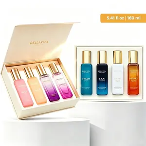 Perfume Set for Women 4x20ml, Fresh Aquatic Honey Floral Eau De Parfum, Musk & Vanilla Notes, Long Lasting Fragrance, Unisex Scent Gift Fragrance Gift Bundle