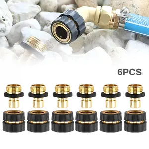 DABATR Garden Hose Quick Connector, 3/4 Inch Male and Female Garden Hose Fitting Quick Connector, 6 Set/4 Set