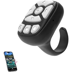 2025 Smart Ring Scroller - Wireless TikTok Remote Control | One-Touch Social Media Browsing for Phones & Tablets | Compact Black Design