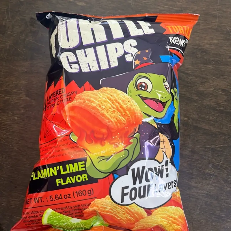 TURTLE CHIPS FLAMIN’ LIME FLAVOR