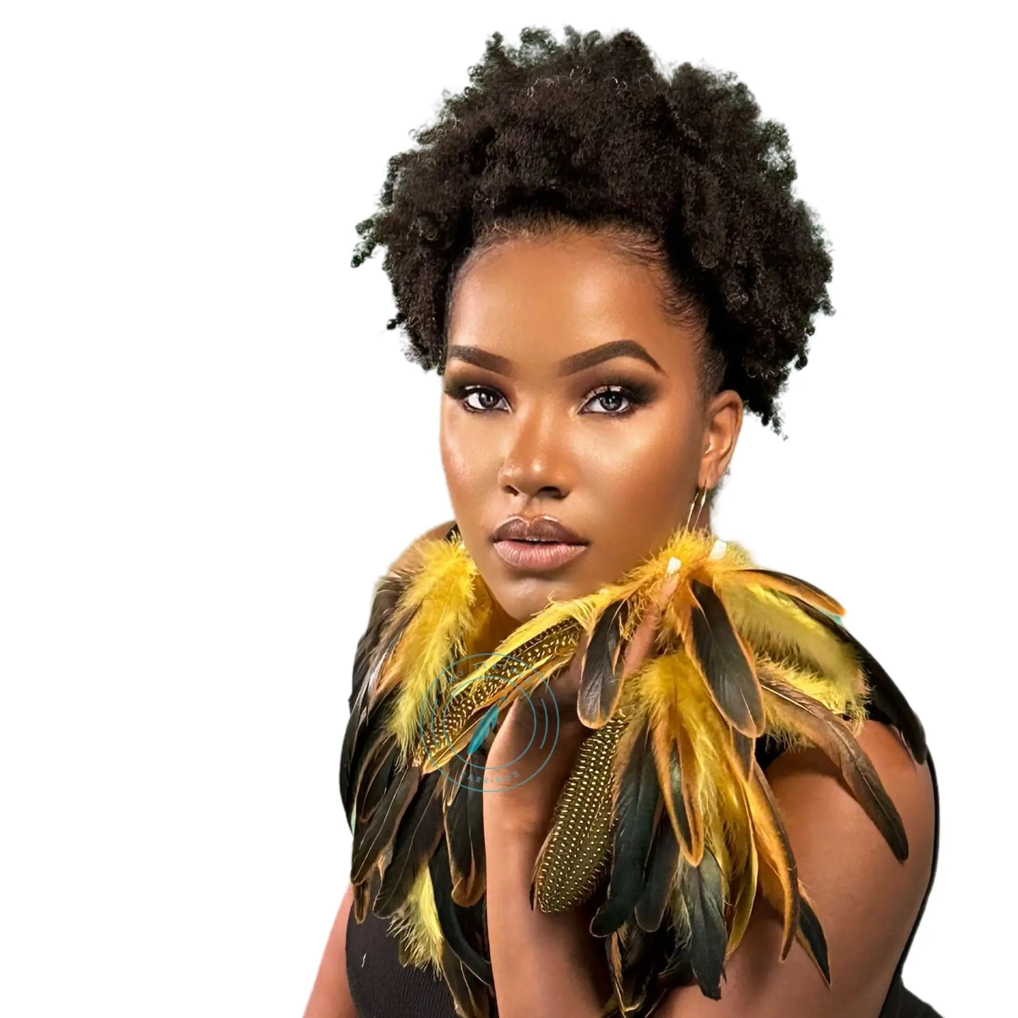 CHIC YELLOW - MY FEATHER EARRINGS STYLISH CHIC ELEGANT
