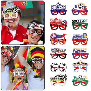 World Cup Football Glasses Themed Party Decorations Photo Props Fan Merchandise for US Canada Mexico Cup Competitions