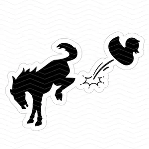 Bronco Bucking Duck - Transparent Outdoor Stickers Vinyl outdoor sticker