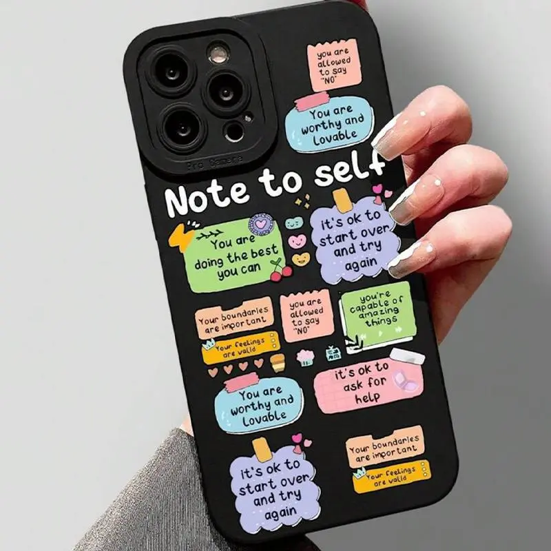 Cute Phrase Pattern Phone Case, Full Body Shockproof Phone Protective Cover, Fashion Phone Accessories Compatible with iPhone 11 12 13 14 15 Pro Max