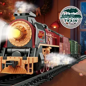 Electric Train Gift Set with Lighting, Sound & Realistic Jet Effects - 3 Carriages, 16 Tracks, Kids Model Toy for Ages 3-8 Boys, Perfect Gift