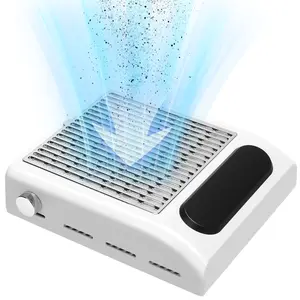 Professional Nail Dust Collector with Powerful Vacuum Fan, Low Noise & Fast Heat Dissipation, Salon Nail Dust Vacuum Cleaner with High-Power Durable Fan 3100RPM for Nail Technicians & Beauty Professionals