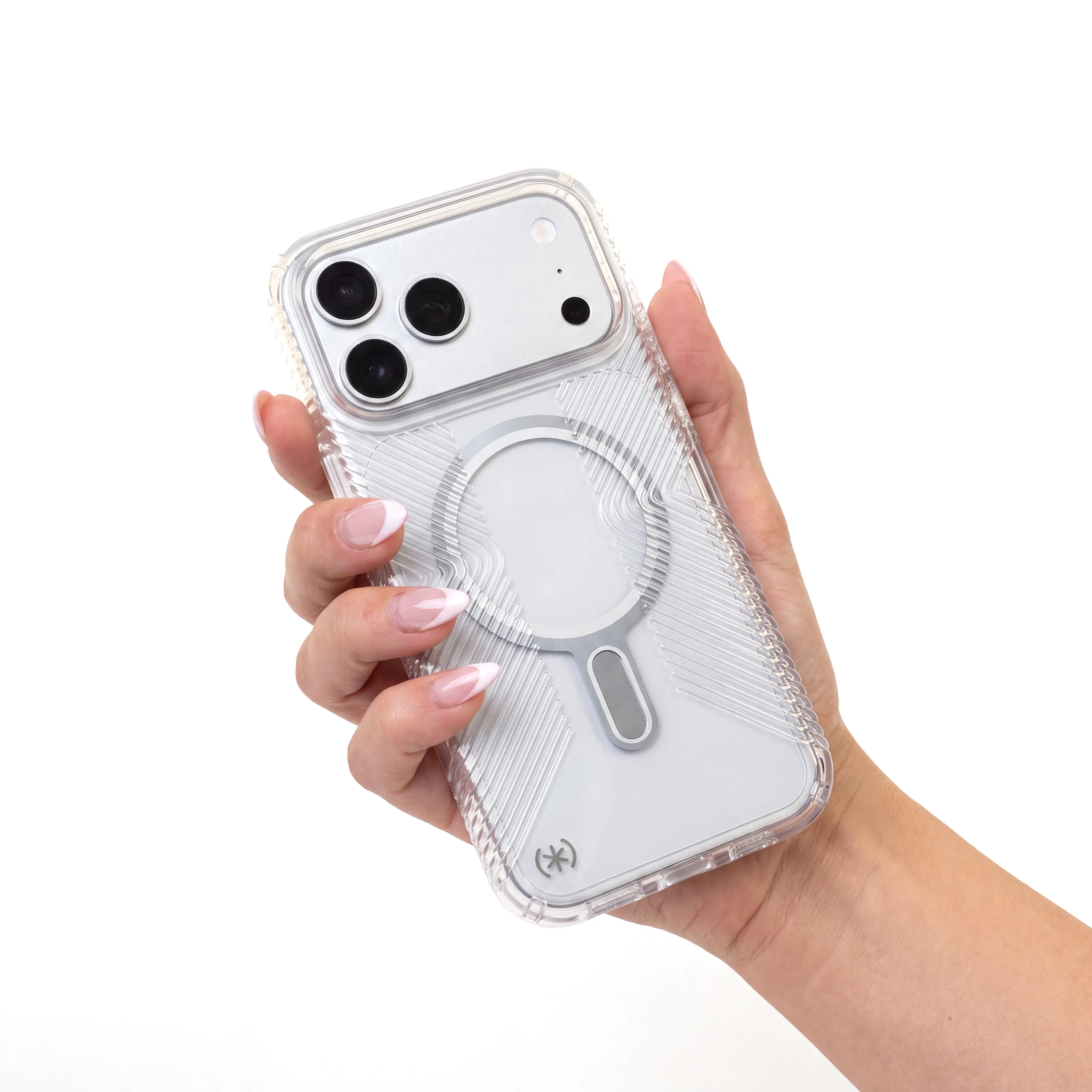 SPECK Presidio Perfect-Clear Grip Smartphone Case for iPhone 18/ 17 Pro, Anti-Yellowing, Clear Impact Protection, MagSafe with ClickLock No-Slip Interlock, Raised Bevel Screen Protection, No-Slip Inverted Grips