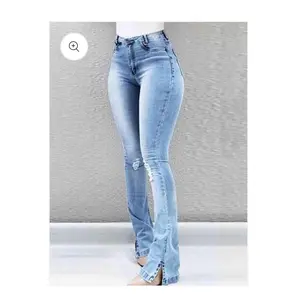 Buttoned Slit Jeans