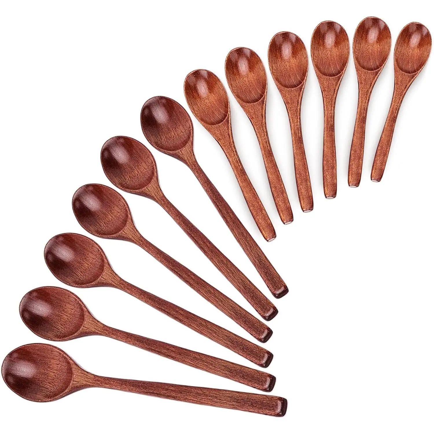 Wooden Spoons Set - 12 count (6pcs 9in & 6 count 6in), for Eating, Mixing, Stirring, Coffee, , Jam, Bath Salts
