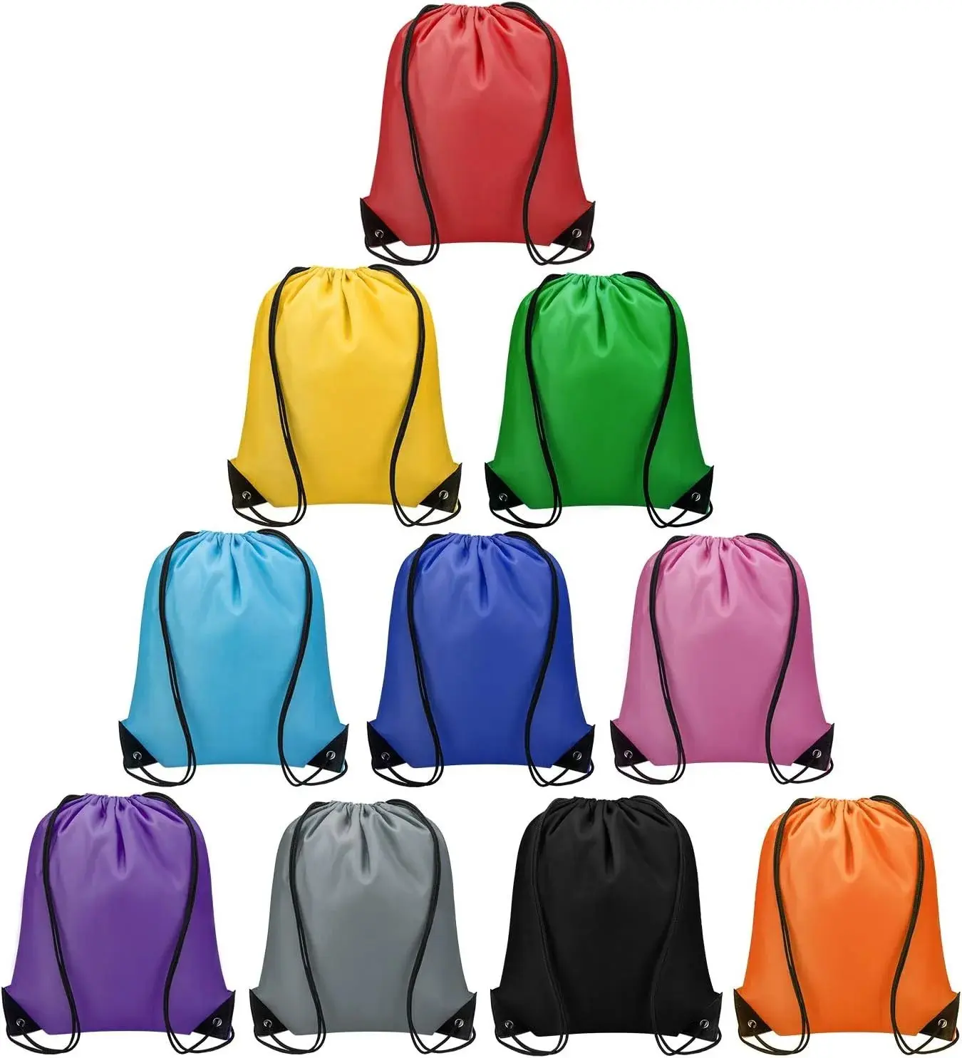 Drawstring Backpacks Bulk 10 Pieces of  String Bags, Customized Gift Bags for Party Gym Sport Trip