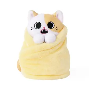 Purritos Pork Bun Plush Kitten in Blanket | 7 Inches
