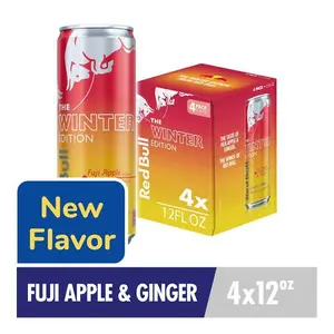 Red Bull Winter Edition Fig Apple & Ginger 12 fl oz Can | Limited Edition Energy Drink | High Caffeine | 4 Pack | New Flavor | Perfect for Work Gaming Workouts !!last  STOCK!!