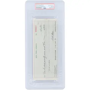 Dave Winfield New York Yankees Autographed Check from February 27, 1986 - PSA 84855700 - Fanatics Authentic Certified