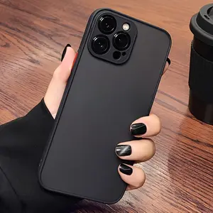 New Matte Shockproof Protective Armor Cellphone Smartphone Phone Case Protector for iPhone 16 15 14 13 12 11 Pro Max XR XS Max X 7 8 Plus 12Mini 13 Mini Luxury Translucent Ultra-thin Hard PC Back Cover Casing