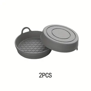 2-Piece silicone car coaster, car water cup mat, non-slip and heat insulation.