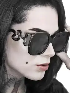 Punk Style Snake Design Glasses, Vintage Gothic Eyewear for Everyday Use, Fashion Accessories for Outdoor Activities