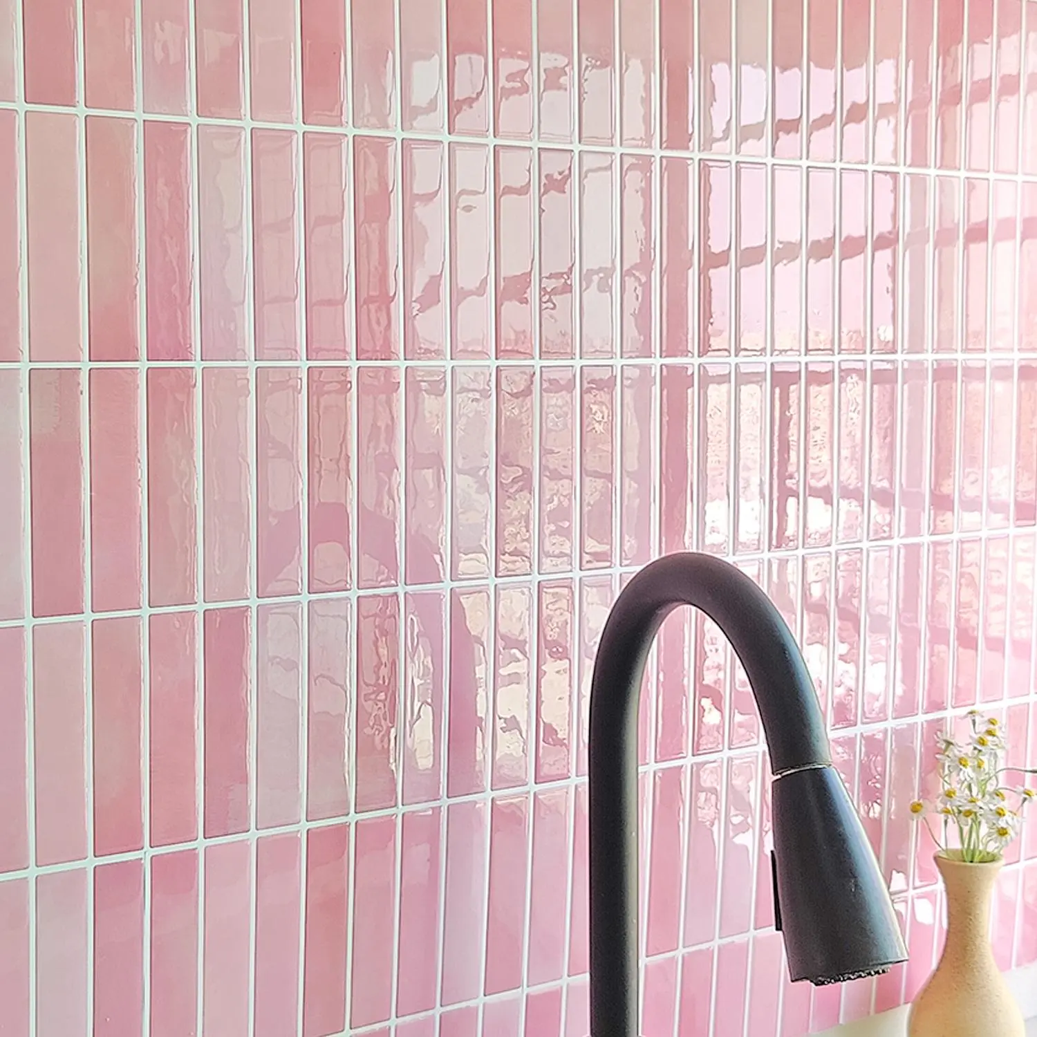 10 Pieces Simulated Ceramic Tile Self-adhesive Wall sticker, Waterproof & Oil-proof 3d Vinyl Backsplash Panels Wallpaper for Indoor DIY Decoration Peel and Stick Wallpaper Designs for Bathroom Diy Wallpapers 10*10 Inch