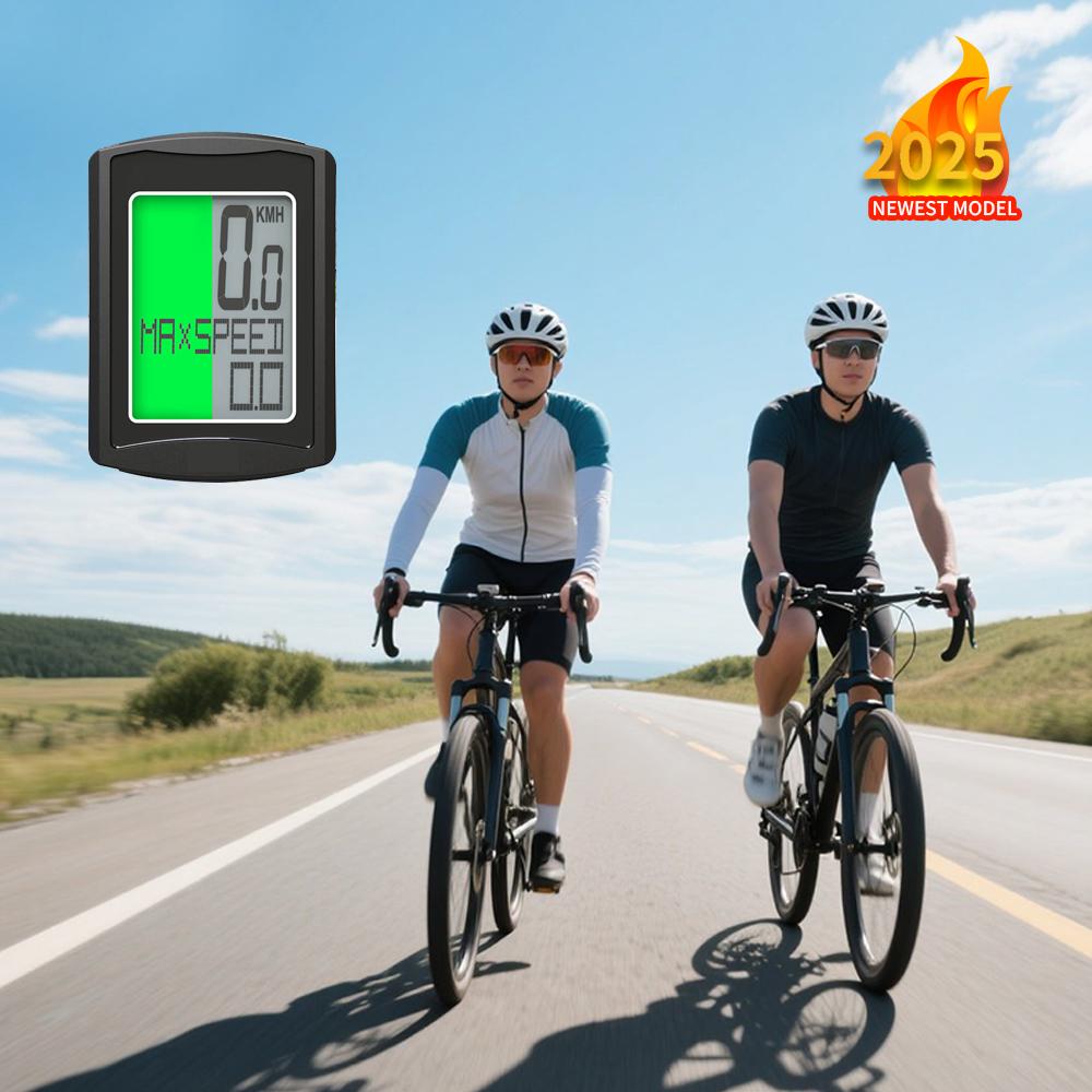 Rainbow Forest Wireless Digital Bicycle Speedometer and Odometer LCD Display Multi Function for Road Mountain Bikes Accurate Speed Tracking Easy Install Day Night Mode Bike Computer Durable Construction