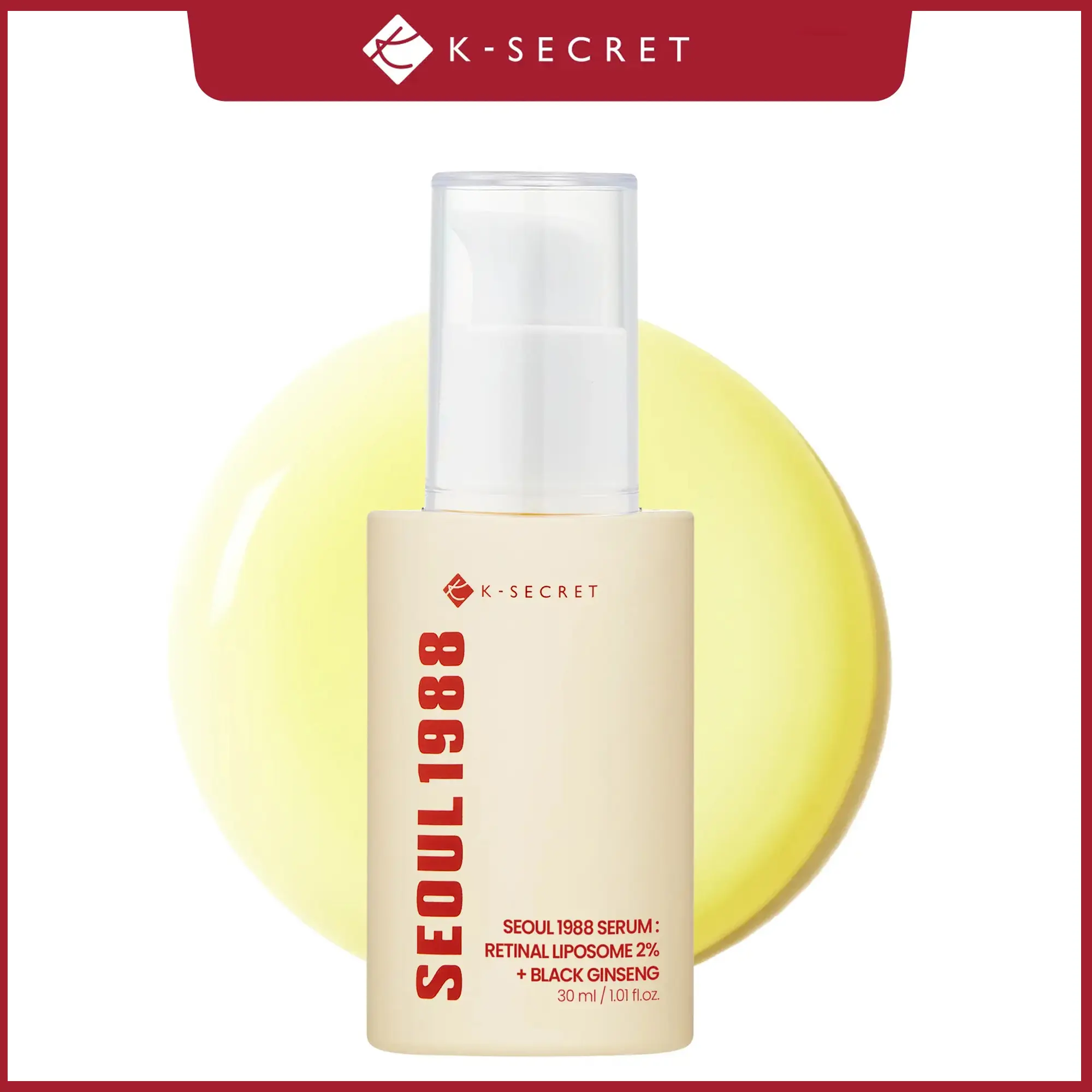 [KSECRET] Seoul 1988 Retinal Serum - 2% Advanced Retinal Liposome Formulation, Intensive Wrinkle Care, Pore Minimizing, Skin Renewal - Korean Skincare Serum