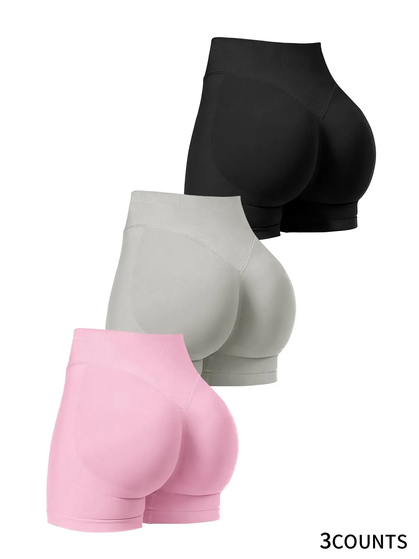 Women's Solid Color Seamless Sports Shorts, Breathable Comfortable Skinny Shorts for Yoga Gym Workout Running, Ladies Sportswear for All Seasons, Gym