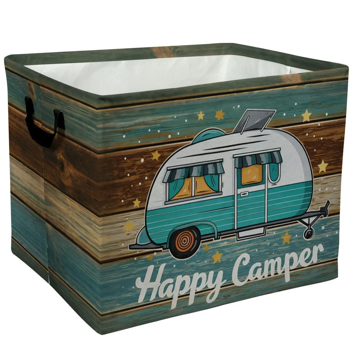 Vintage Camper Van Happy Camper Storage Baskets Storage Boxes Home Decor Storage Clothes Organization And Storage Home Decor Storage Holiday Gifts，Laundry Hamper，Laundry Baskets