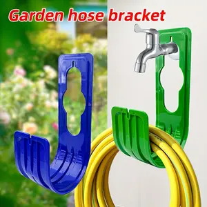 1pc Wall-Mounted Garden Hose Hangers, Durable Plastic Water Hose Holders, Space-Saving Hose Bracket Organizer, For Garden Outdoor Use,