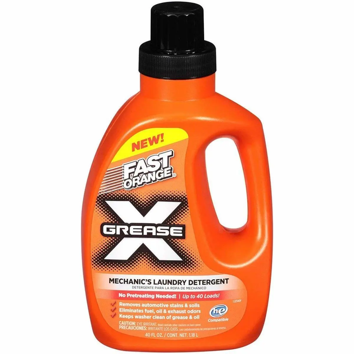 212 MAIN Fast Orange Grease X Mechanic Laundry Detergent - Washer-Safe Stain Remover for Household Washing Machines