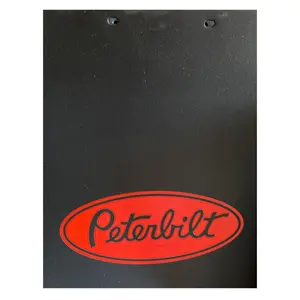 Peterbilt Mud Flaps - Durable Hybrid Rubber Decal Protector for Peterbilt Vehicles - Ribbed Anti-Spray Design - Long Lasting Logo - Available in 3 Sizes & 3 Colors