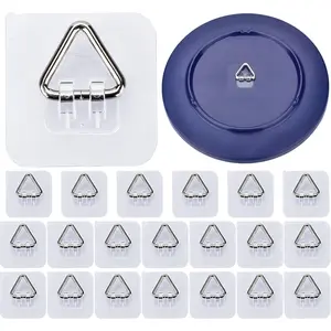 Wall Hangers 20 Pack - Vertical Plate Holders, Adhesive Picture Hanger for Wall Decoration