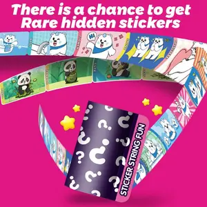 Creative Stickers Bracelet with Rare Hidden Stickers for Kids Fun Engaging Sticker String Unique Designs Surprise Elements