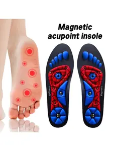 Unisex Eva Acupressure Insole, Acupoint Insole Pads, Spider Web Design, Soft Shock Absorbing Insoles, Breathable Sports Shoe Pads for Work Boots and Sneakers