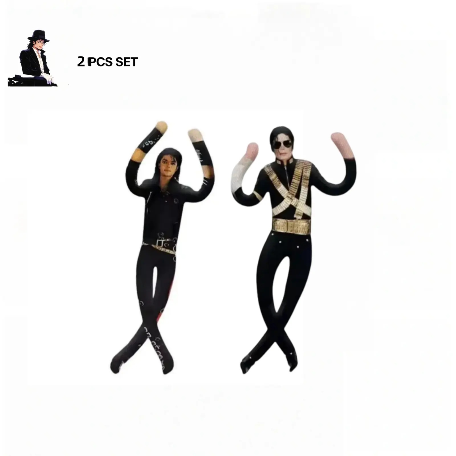 2pcs   MJ Celebrity Figure Toy,Articulated Jointed Michael Jackson Plush Doll, King of Pop Fan Collectible Decor, Role Play Display Gift for Music Lovers & MJ Enthusiasts,cute girly gifts  plushies