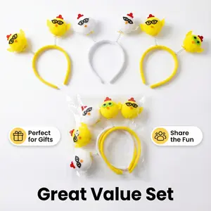 Easter Headbands Cute Chicks Hair Hoop Hairband Easter Day Party Favor Decoration Headpieces Headwear for Women Girls boys