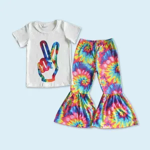 Baby girls tie dye print boutique outfit