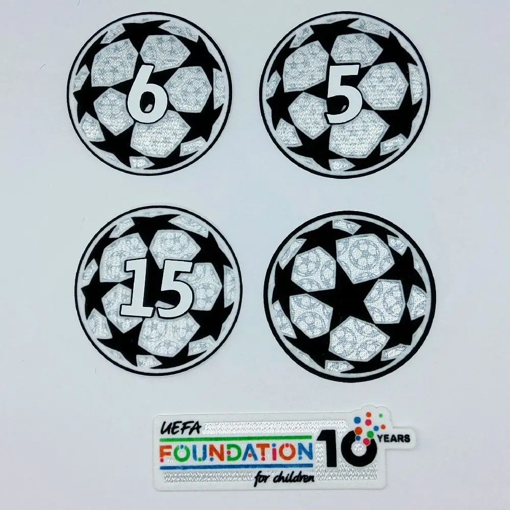 25/26 Uefa Champions Sleeve Badge Iron-On Patch Set Kit