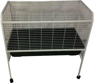 A & E Cage RB100P Deluxe Rabbit Cage with Stand, 40 x 39.5 x 23 in., Easy to Clean for Rabbits - Red