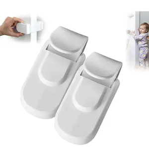 No Drill No Damage Baby Proof Door Lock - Premium Toddler Safety Lever Handle Latch for Home and Travel