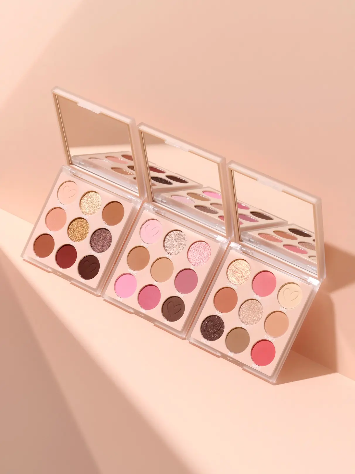 Beauty Creations Nude X Mini Eyeshadow Palettes, 3-Piece Blendable Eye Makeup Set with Highly Pigmented Matte & Shimmer Finishes, Compact Travel Cosmetic, Beauty On The Go, 3-In-1 Makeup Sets, Smooth