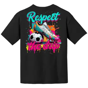 Respect Soccer Drip Youth T-Shirt, Soccer Shirt, Baller Lifestyle Outfits, Youth Shirt, Youth Clothes, Trending Kidds Shirt, Youth Outdoor Clothing, Back to School Shirt, Holiday shirt, Gift for Boys and Girls, Birthday Gift, Holiday shirt